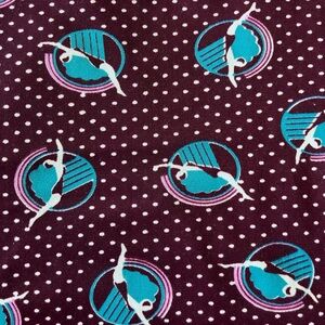 Fabric Polyester/Nylon? Blend VTG Swimmer Diver Springboard Pattern Design (B2)